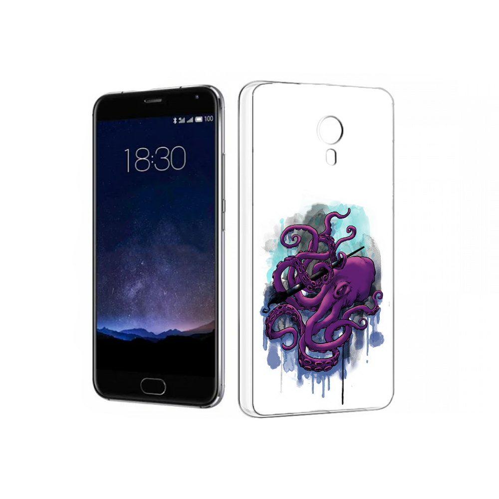 

Чехол MyPads Tocco для Meizu Pro 5 фиолетовый осьминог (PT18126.86.658), Прозрачный, Tocco