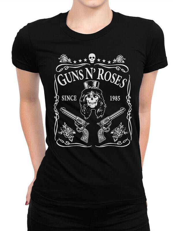 фото Футболка женская dream shirts guns and roses 10008371 черная 2xl