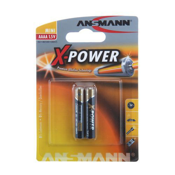 

Батарейкa ANSMANN X - POWER / 1.5В (1.5V) / АААА /2 штуки