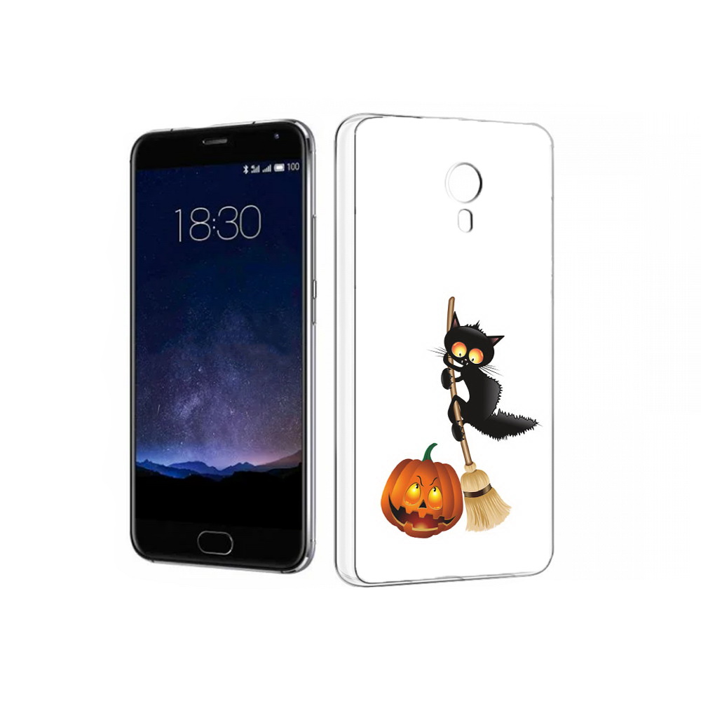 

Чехол MyPads Tocco для Meizu Pro 5 хэлуинский котик (PT18126.86.667), Прозрачный, Tocco