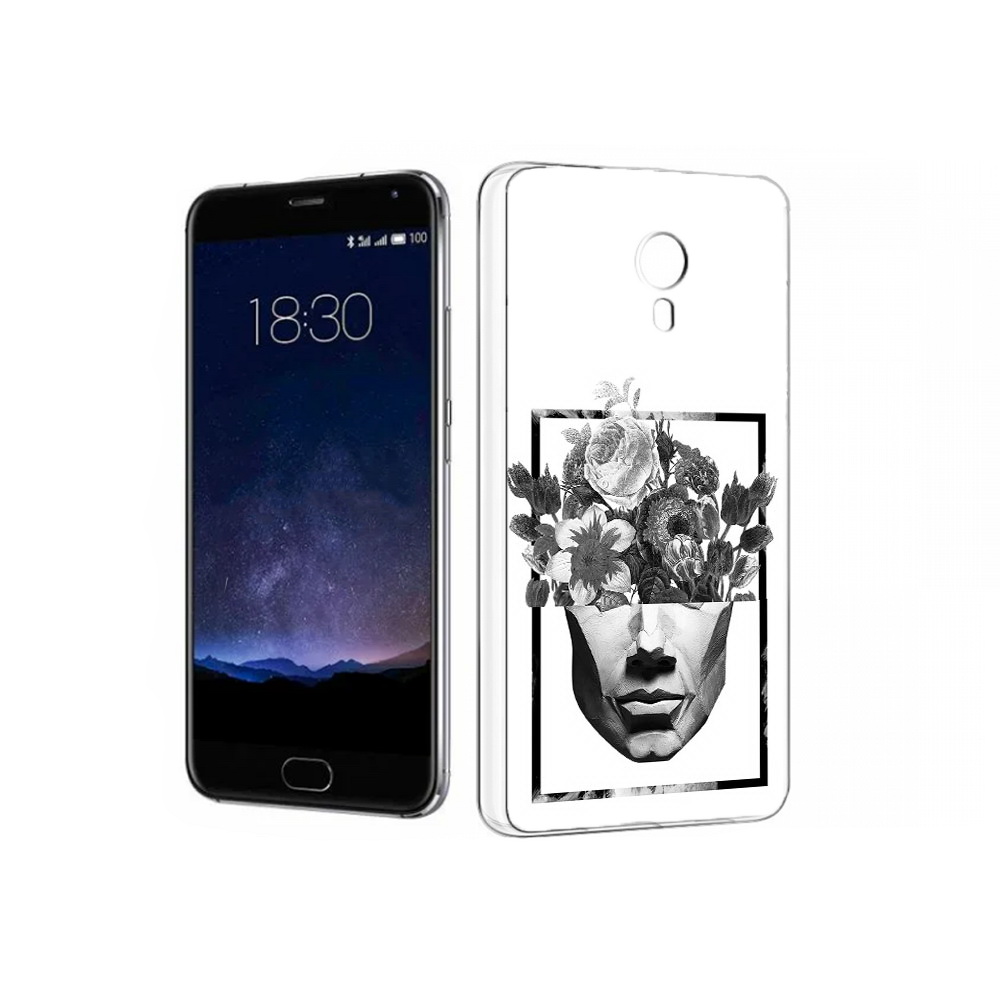 

Чехол MyPads Tocco для Meizu Pro 5 черно белая ваза в абстракции (PT18126.86.678), Прозрачный, Tocco