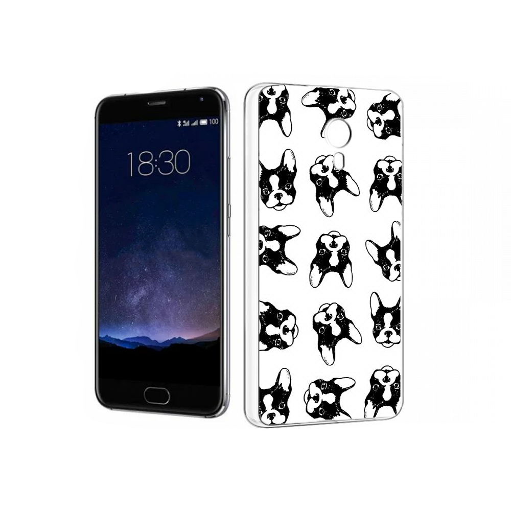 

Чехол MyPads Tocco для Meizu Pro 5 черно белые собачки (PT18126.86.683), Прозрачный, Tocco