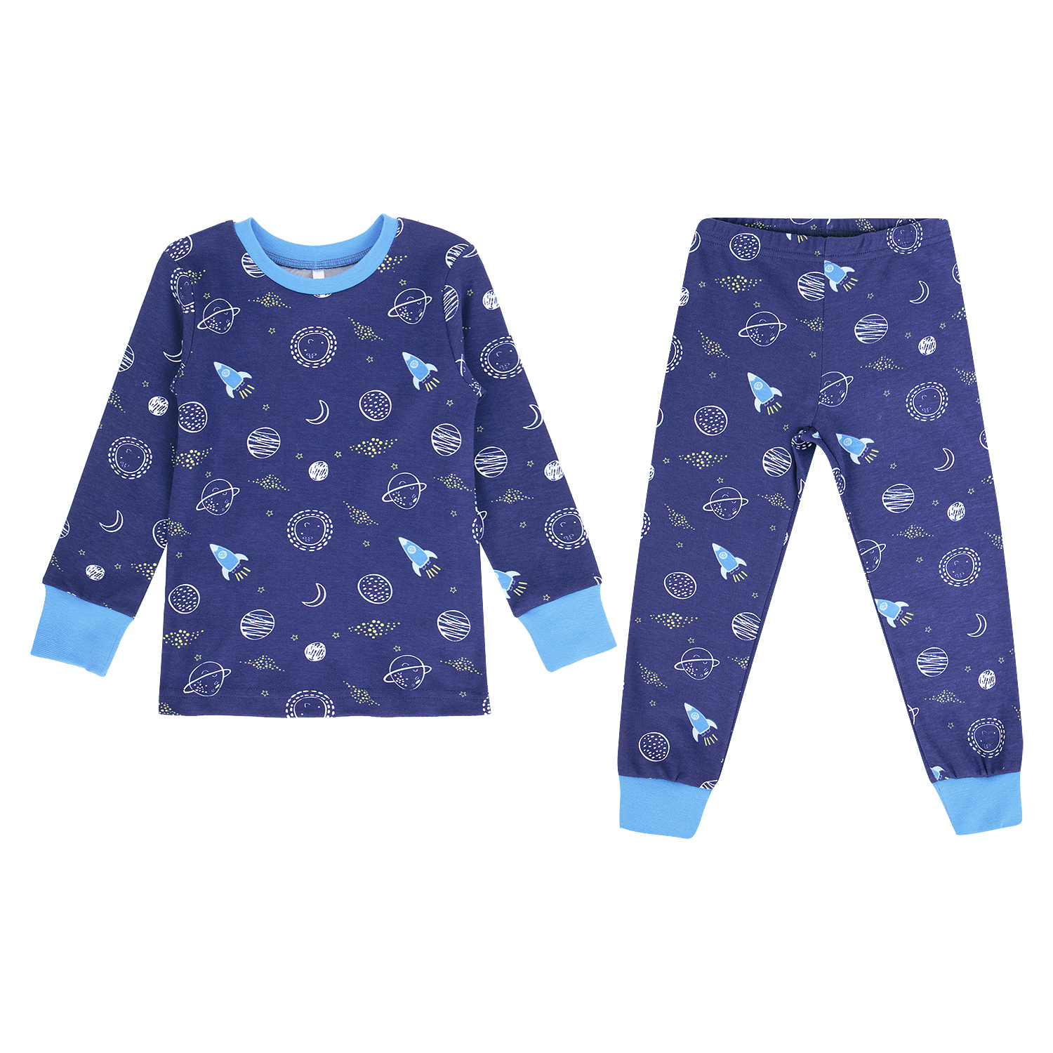 

Пижама джемпер/брюки Leader Kids Маленький космос синий р.98, GL001055340