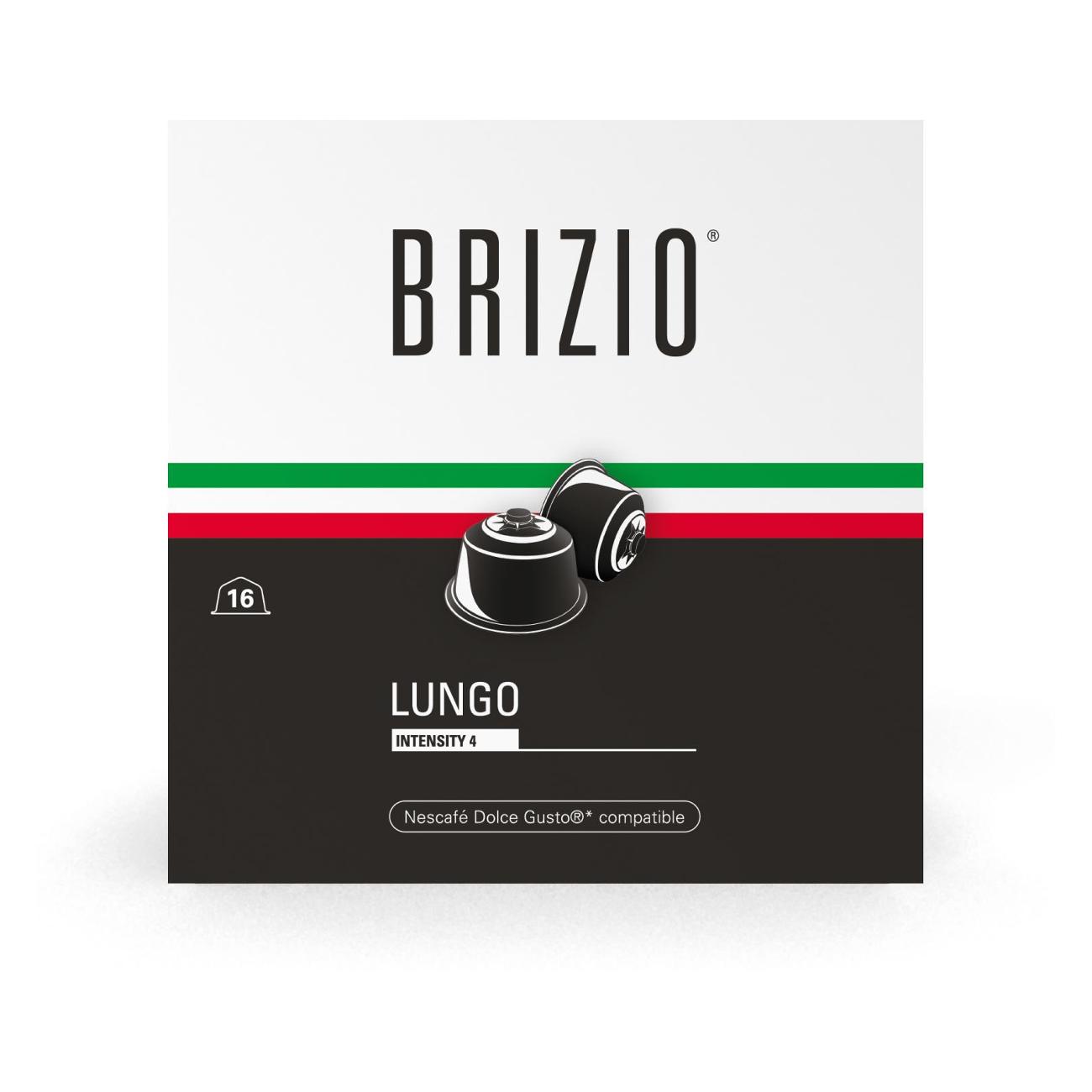 Кофе в капсулах Brizio Lungo для системы Dolce Gusto, 16 шт
