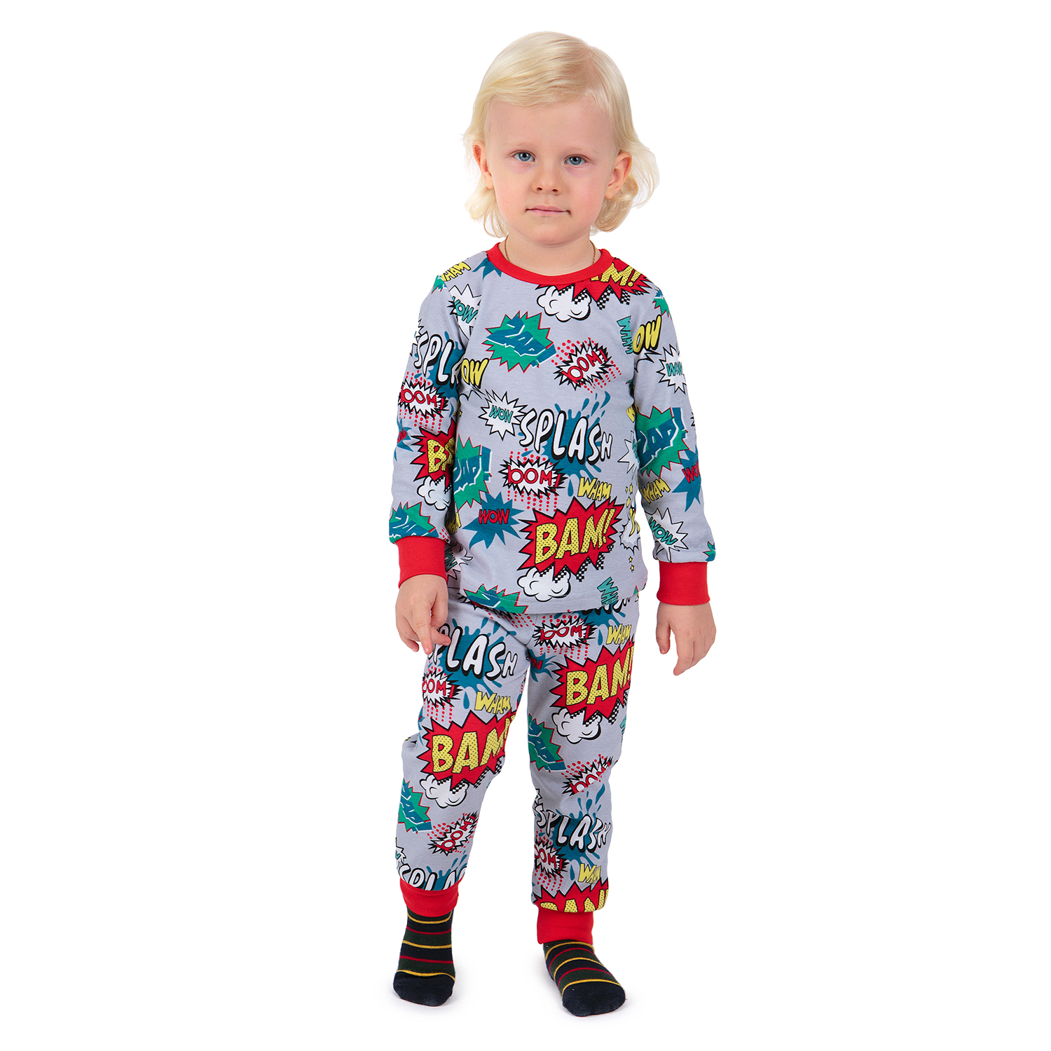 

Пижама джемпер/брюки Leader Kids серый р.122, GL001129076