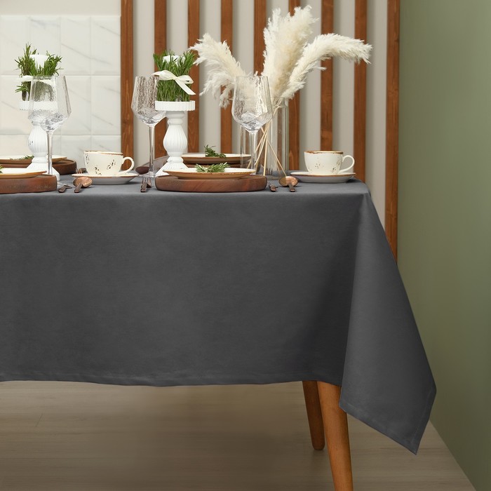 

Скатерть Этель Kitchen 150х220 см, цвет серый, 100% хл, саржа 220 г/м2, Kitchen