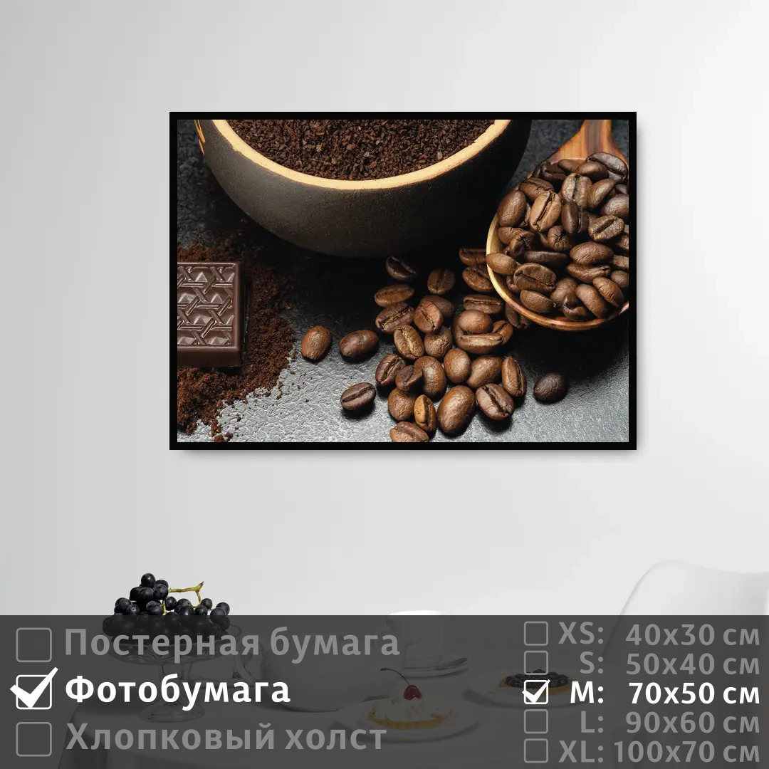 

Постер на фотобумаге ПолиЦентр Шоколад и кофе 70х50 см, ШоколадИКофе