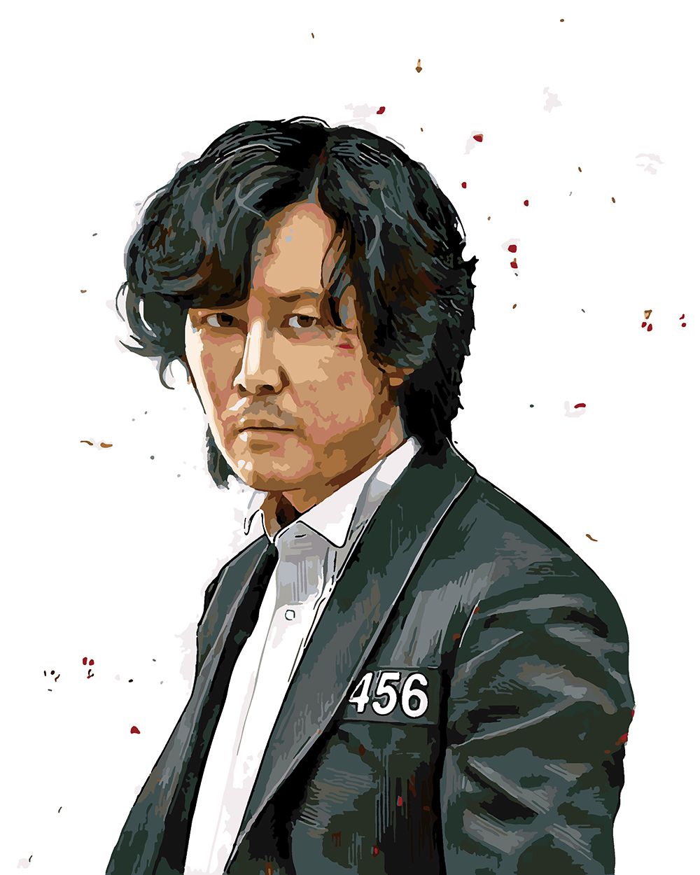 

Картина по номерам Красиво Красим Игра в кальмара - 456 Сон Ки Хун, 70 х 80 см, Игра в кальмара - 456 Сон Ки Хун