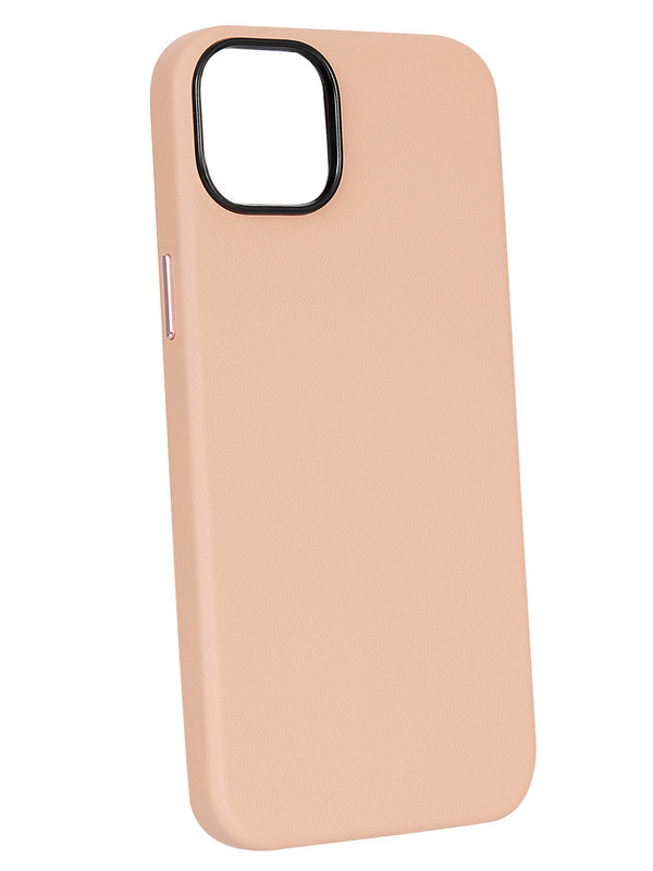 

Чехол кожаный Leather Co для iPhone 15-Розовый, Apple iPhone 15