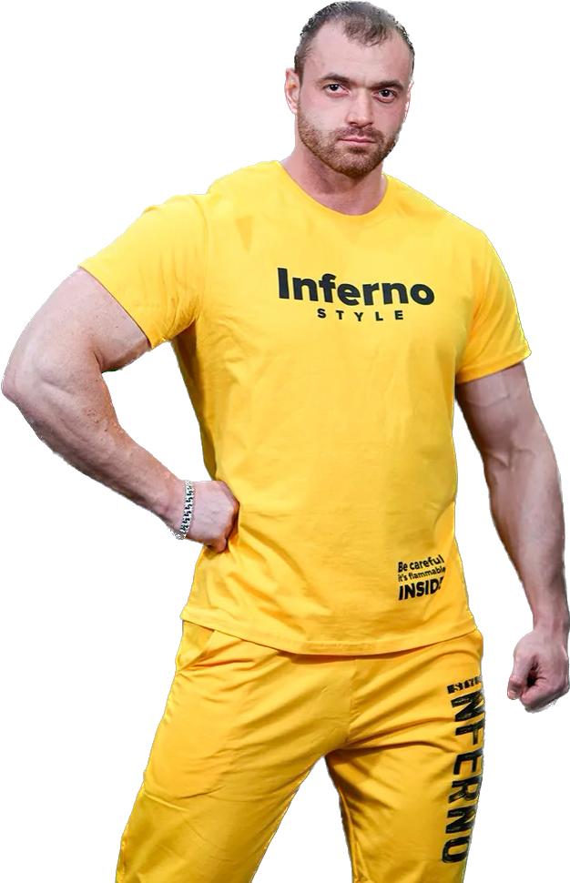 

Футболка мужская INFERNO style Ф-001-006 желтая XL, Желтый, Ф-001-006