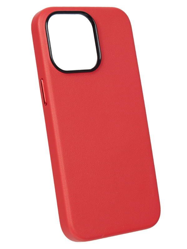 

Чехол кожаный с MagSafe Leather Co для iPhone 15 Pro-Красный, Apple iPhone 15 Pro