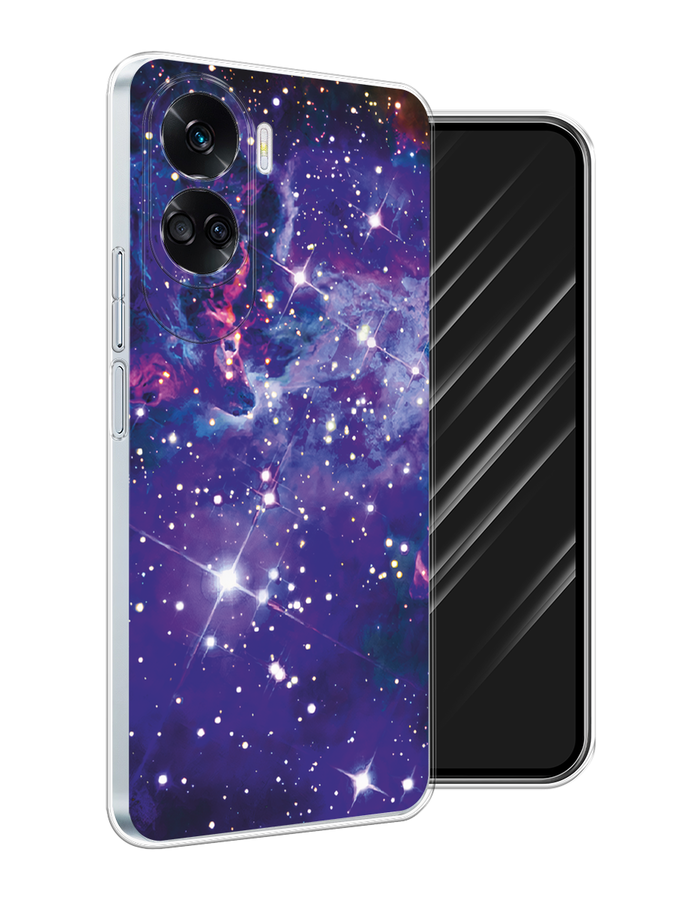 

Чехол Awog на Honor 90 Lite "Яркая галактика", Фиолетовый, 6122350-1