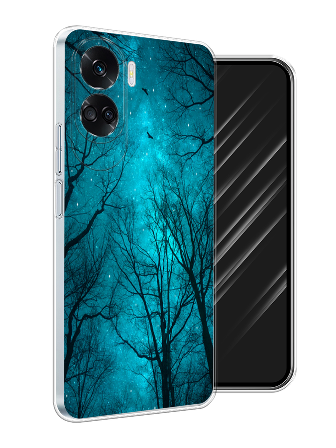 

Чехол Awog на Honor 90 Lite "Сказочный лес", Черный;бирюзовый, 6122350-1