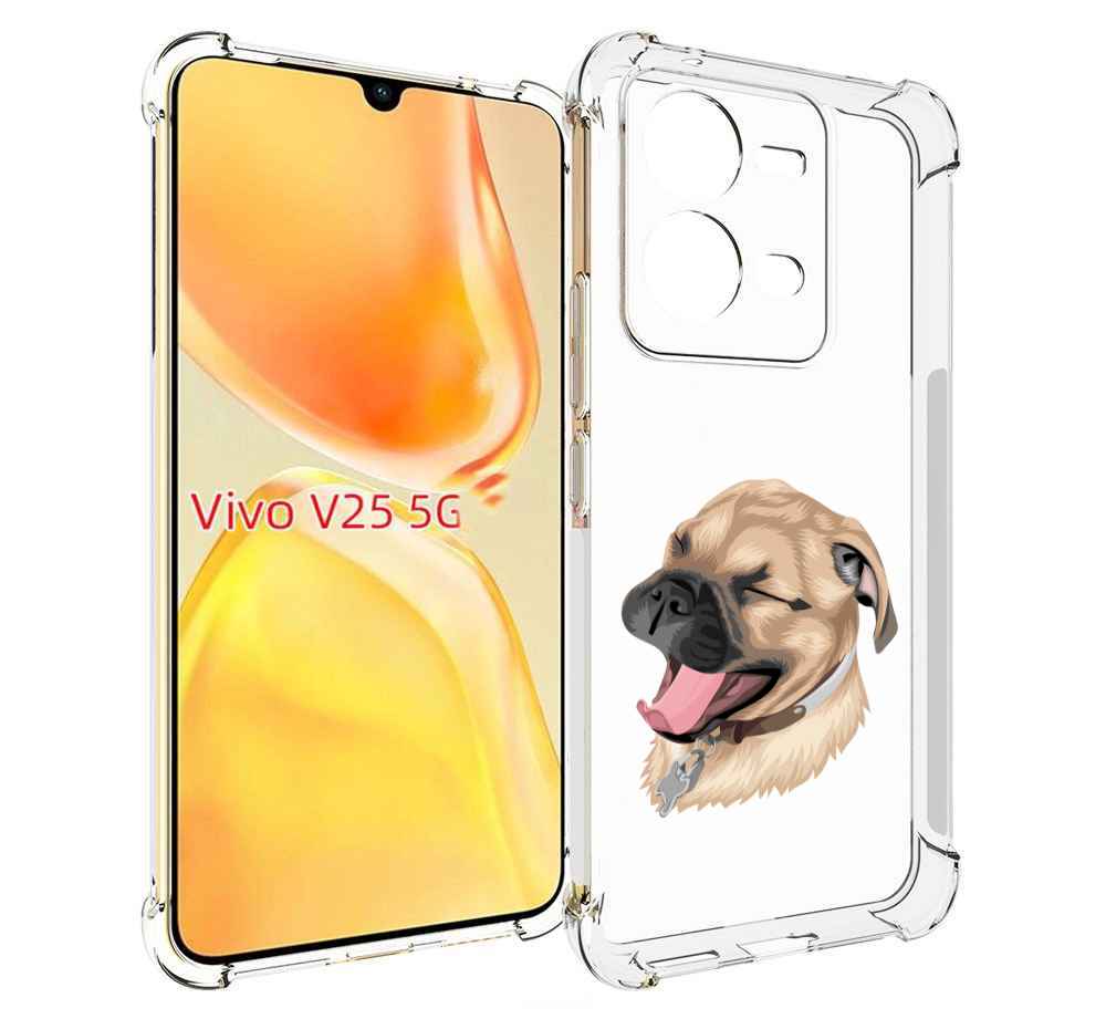 

Чехол MyPads очень-довольная-собака для Vivo V25 5G / V25e, Прозрачный, Tocco