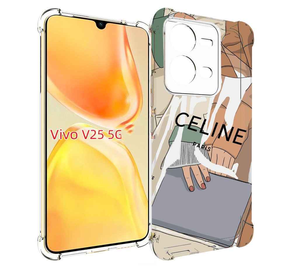 

Чехол MyPads пакет-келин-париж женский для Vivo V25 5G / V25e, Прозрачный, Tocco