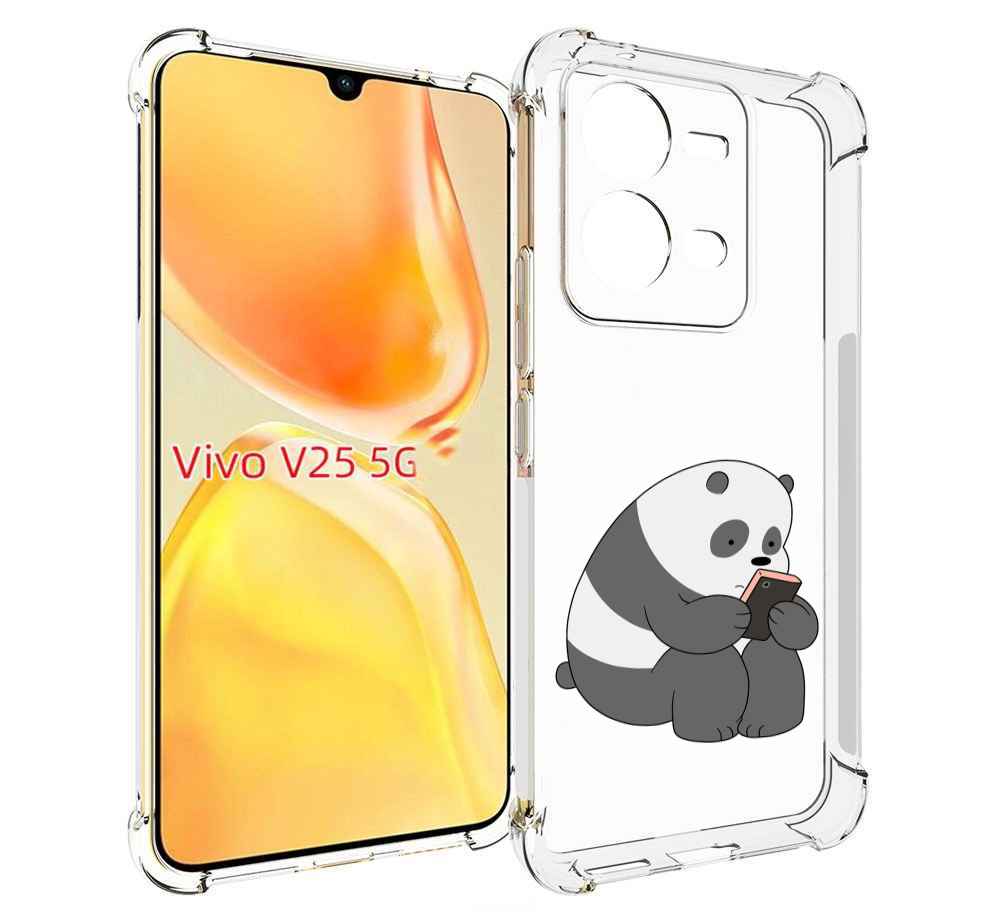 

Чехол MyPads панда-в-телефоне для Vivo V25 5G / V25e, Прозрачный, Tocco