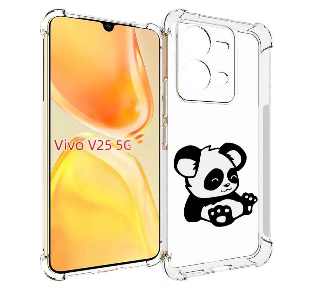 

Чехол MyPads панда-детеныш детский для Vivo V25 5G / V25e, Прозрачный, Tocco