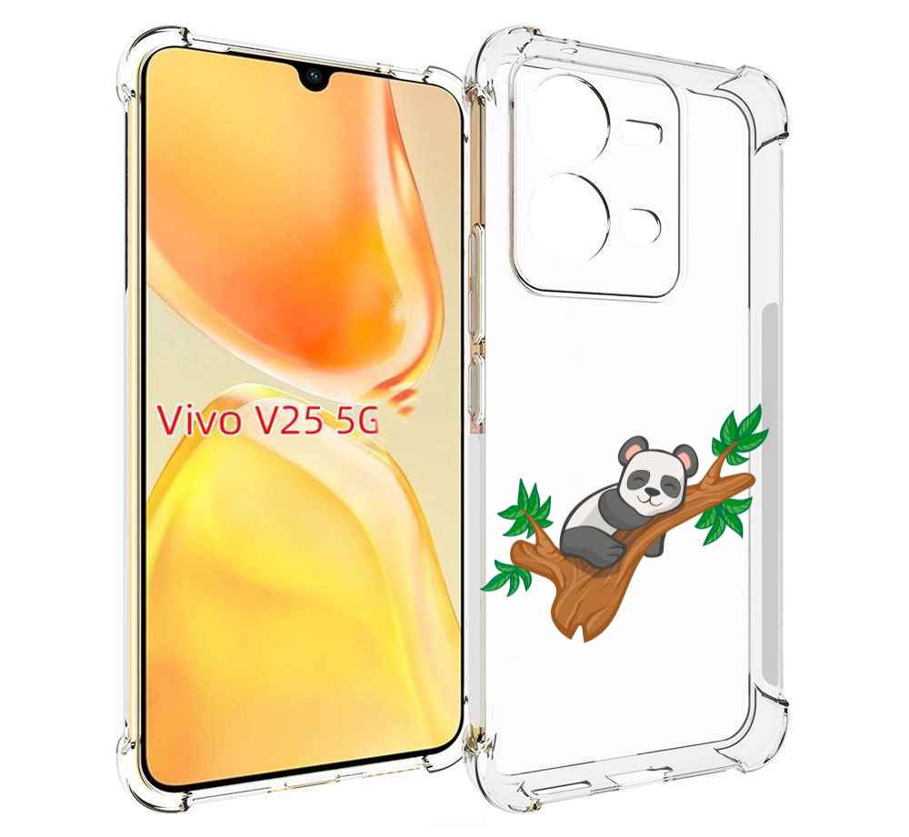 

Чехол MyPads панда-на-деревце для Vivo V25 5G / V25e, Прозрачный, Tocco