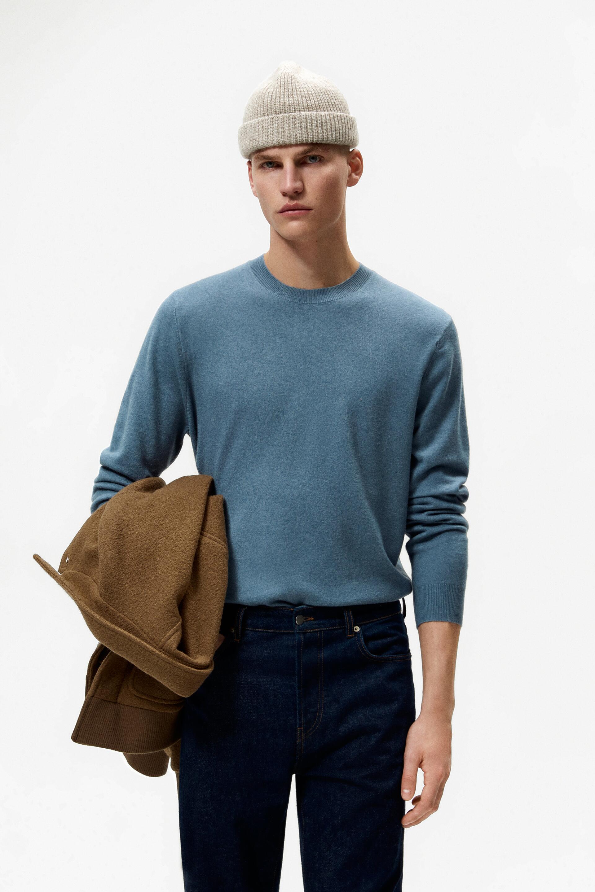 

Джемпер мужской ZARA 09598315 синий M (доставка из-за рубежа), 09598315