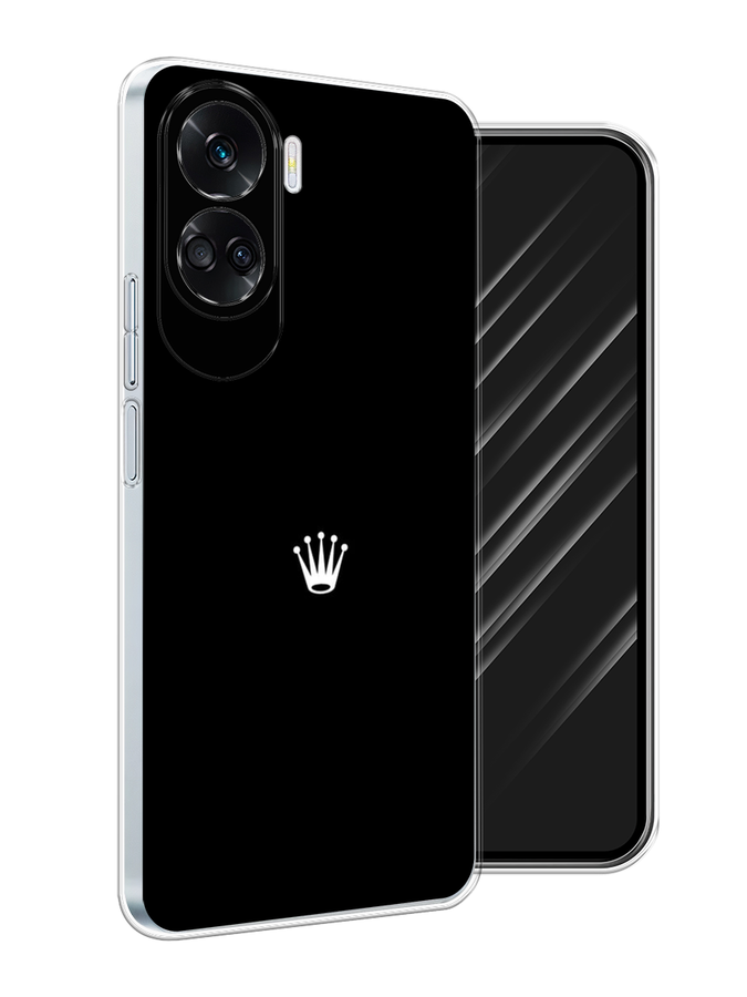 

Чехол Awog на Honor 90 Lite "Белая корона на черном фоне", Черный, 6122350-1