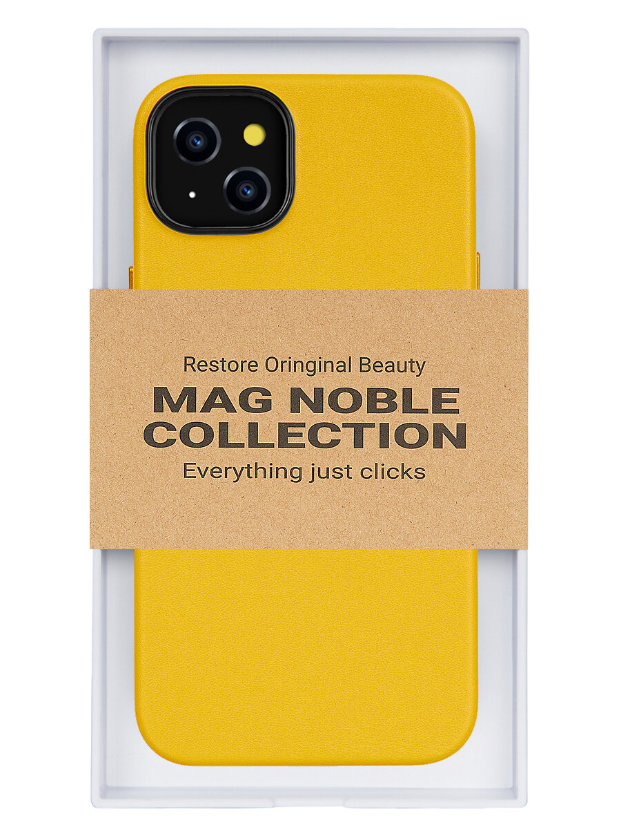 Чехол с MagSafe для iPhone 15 Mag Noble Collection-Жёлтый