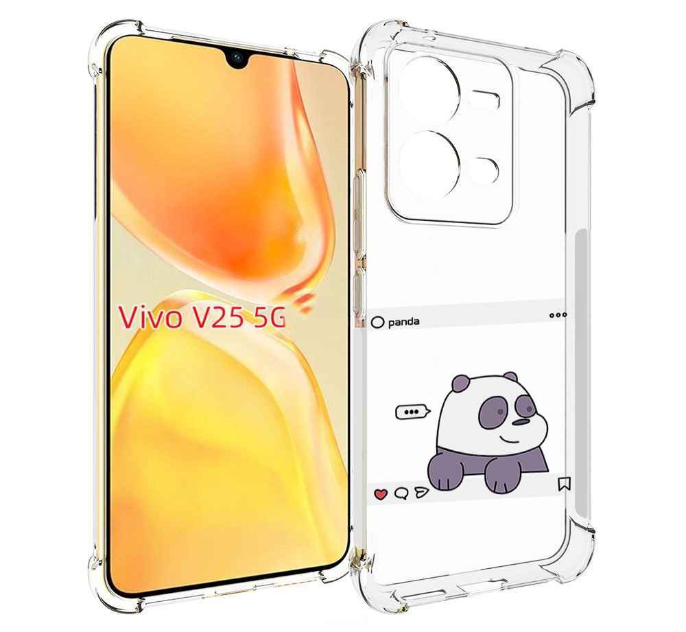 

Чехол MyPads пандочка-фотка для Vivo V25 5G / V25e, Прозрачный, Tocco