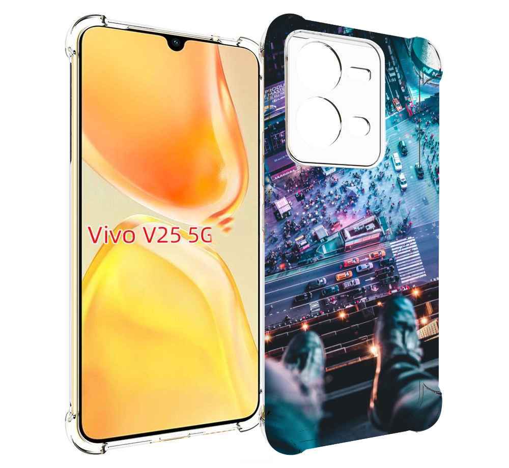 

Чехол MyPads парень на крыше для Vivo V25 5G / V25e, Прозрачный, Tocco