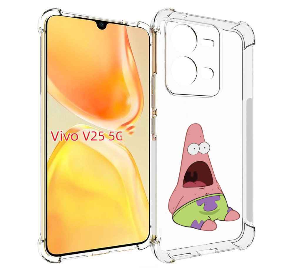 

Чехол MyPads патрик-в-шоке детский для Vivo V25 5G / V25e, Прозрачный, Tocco