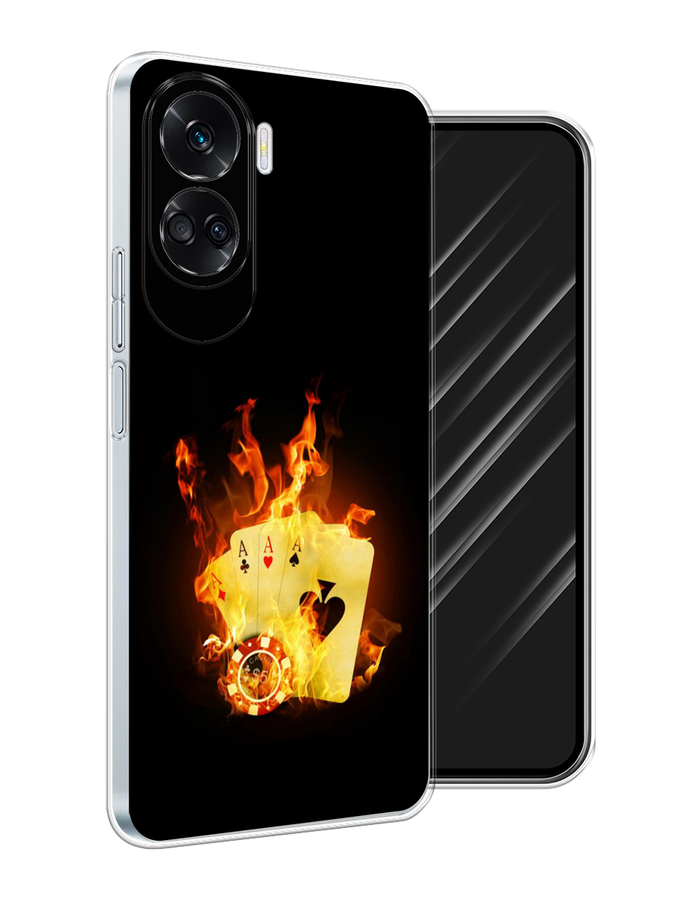 

Чехол Awog на Honor 90 Lite "Горящие карты", Черный;оранжевый, 6122350-1