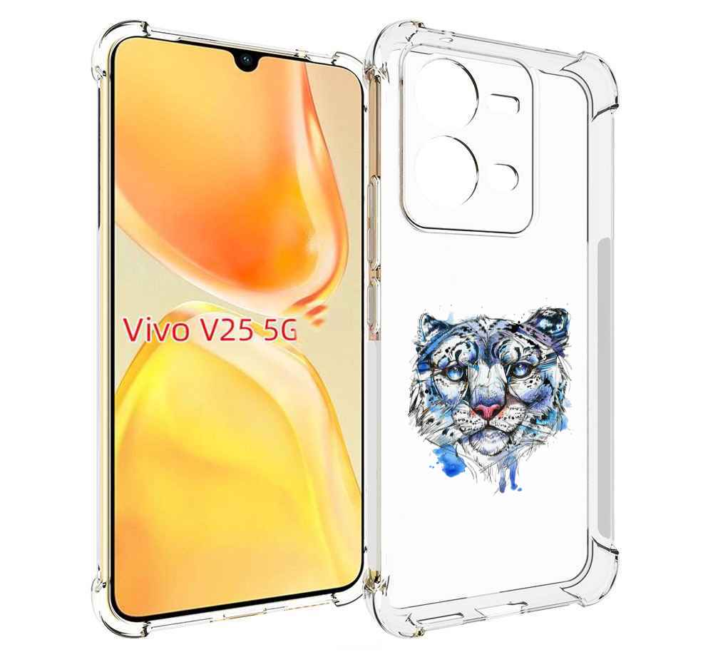 

Чехол MyPads водяной тигр для Vivo V25 5G / V25e, Прозрачный, Tocco