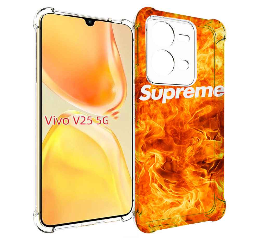 

Чехол MyPads пламя-пламенное суприм для Vivo V25 5G / V25e, Прозрачный, Tocco
