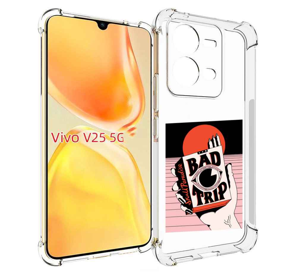 

Чехол MyPads плохая пачка для Vivo V25 5G / V25e, Прозрачный, Tocco