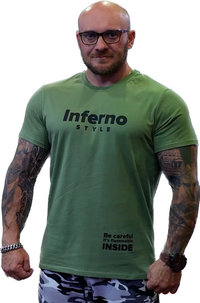 

Футболка мужская INFERNO style Ф-001-006 хаки S, Ф-001-006