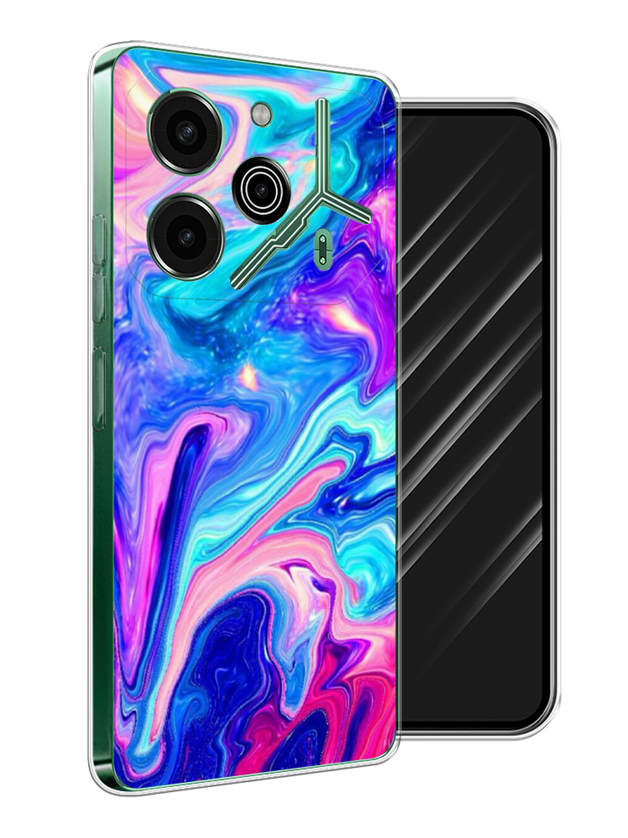 

Чехол Awog на Tecno Pova 6 Pro 5G "Потеки краски", Розовый, 305250-1