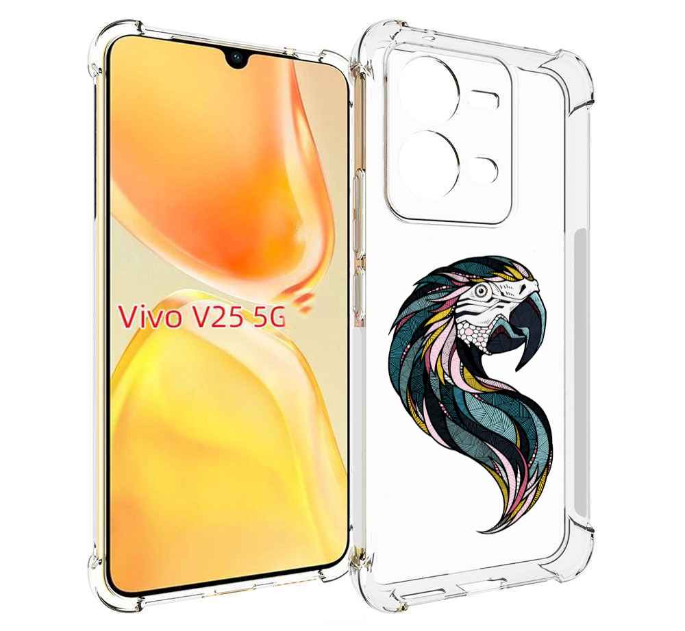 

Чехол MyPads полупопугай для Vivo V25 5G / V25e, Прозрачный, Tocco