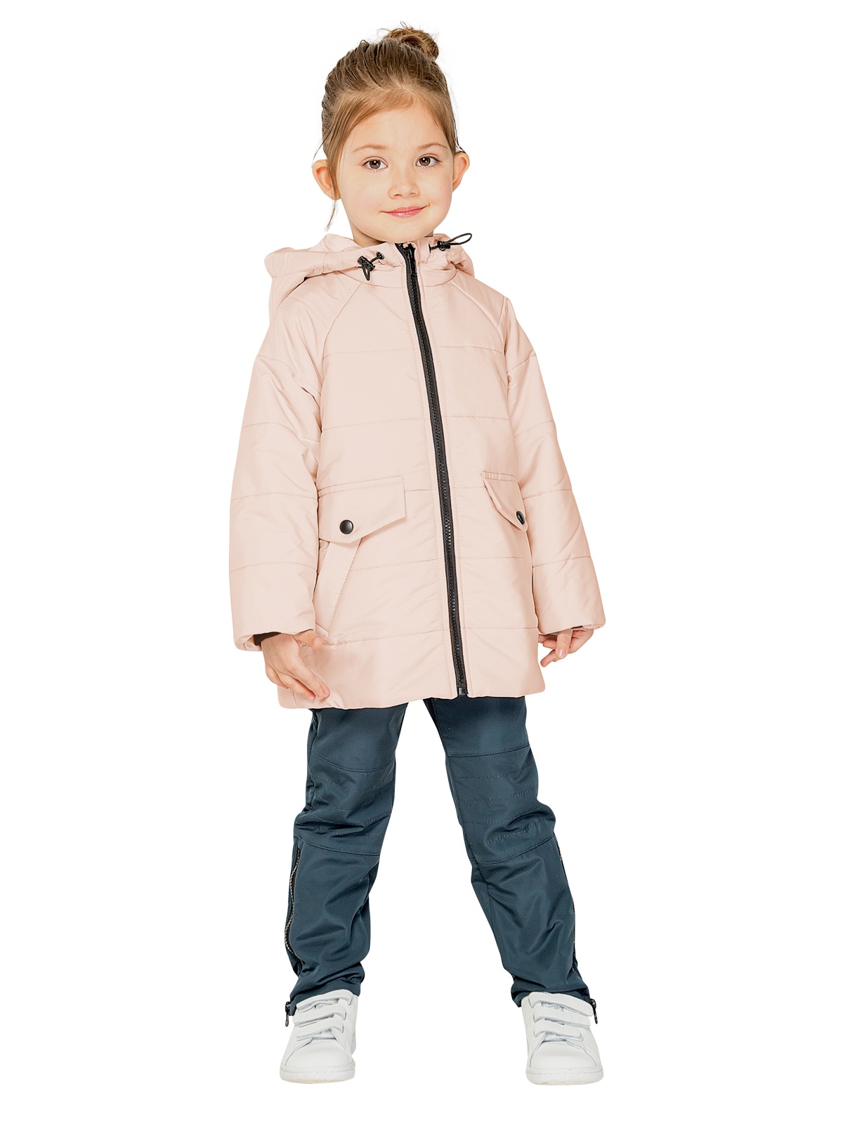 фото Куртка детская для девочек карамелли о64419 розовая размер 104