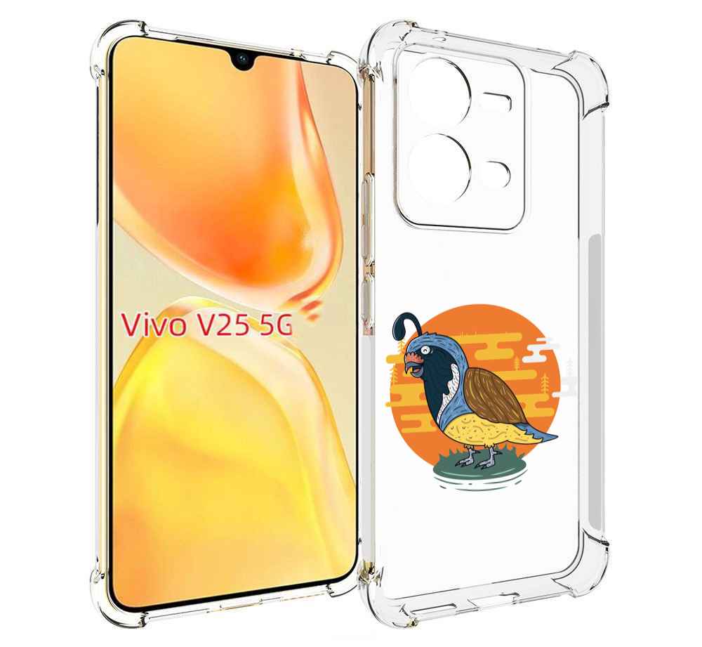 

Чехол MyPads попугай-на-острове для Vivo V25 5G / V25e, Прозрачный, Tocco