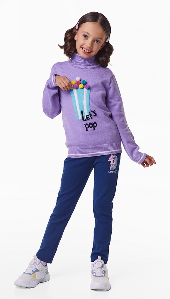 

Свитер детский Kari Kids AW24C64803211, фиолетовый, 104, AW24C64803211