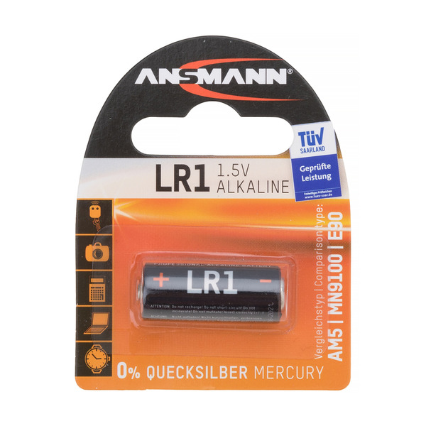 

Батарейкa ANSMANN LR1 / 1.5В (1.5V) / 1 штука