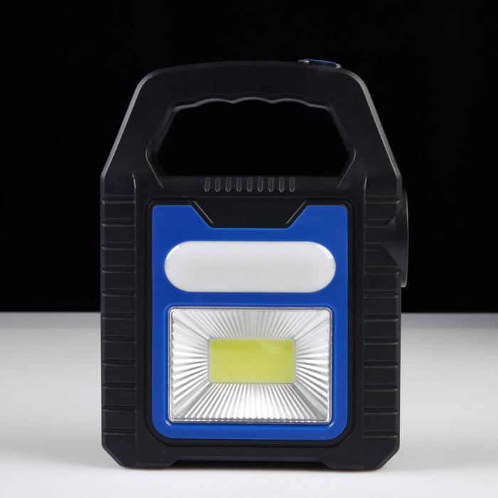 фото Фонарь ручной аккум., 10 вт, 1200 мач, зарядка телефона, солнечная батарея, 3 режима nobrand