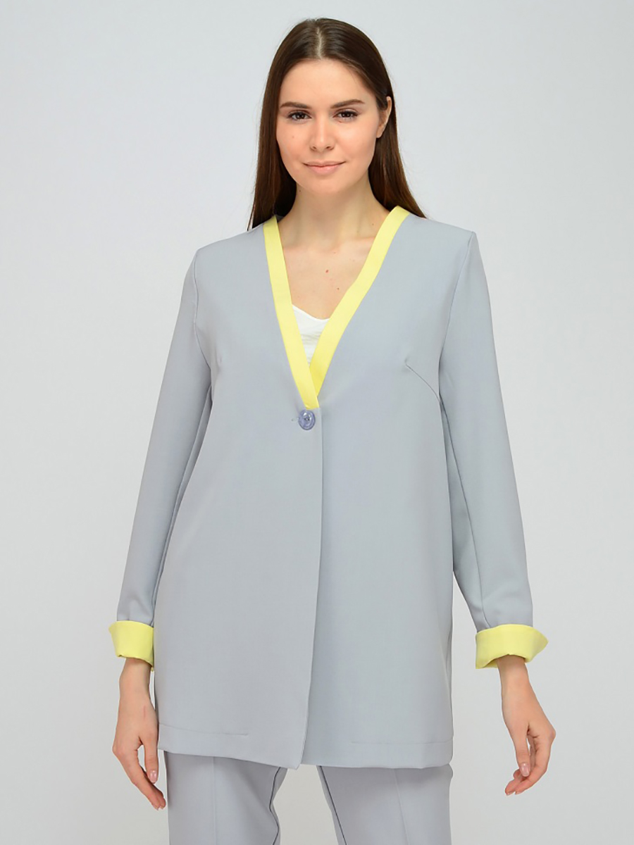 

Жакет женский 1001dress VI00253GY серый 44, VI00253