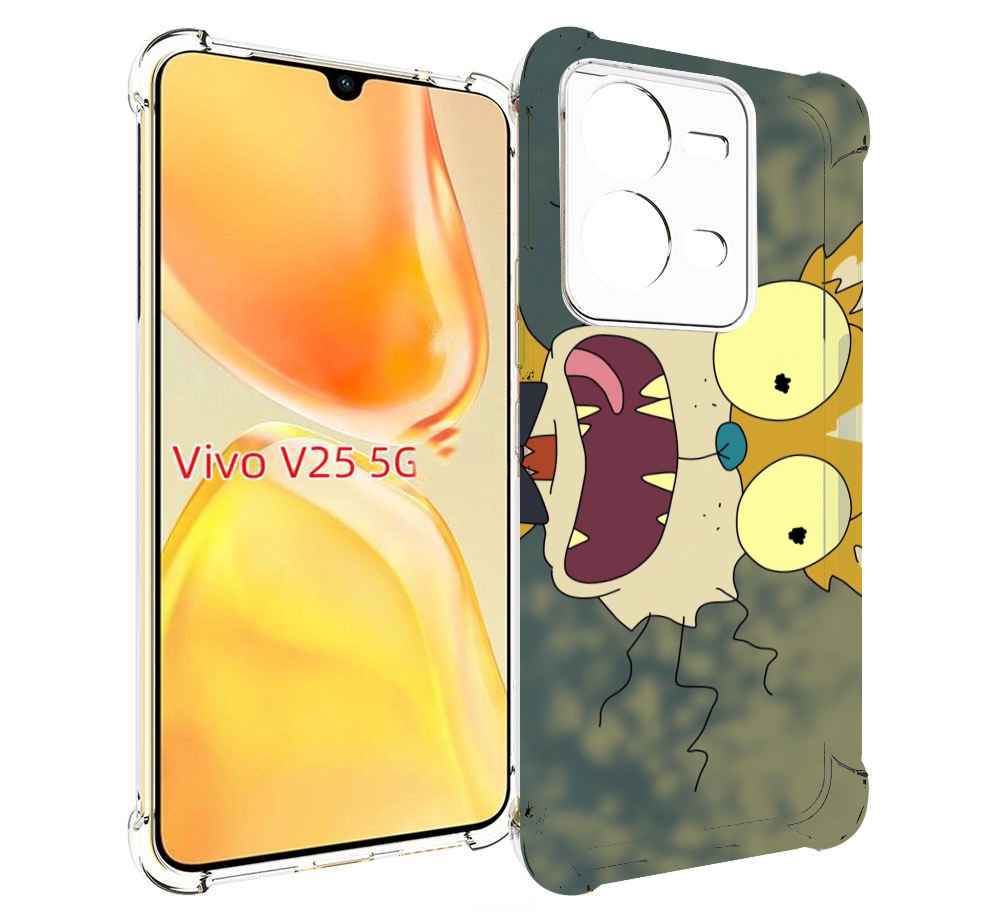 

Чехол MyPads пугливый кот для Vivo V25 5G / V25e, Прозрачный, Tocco