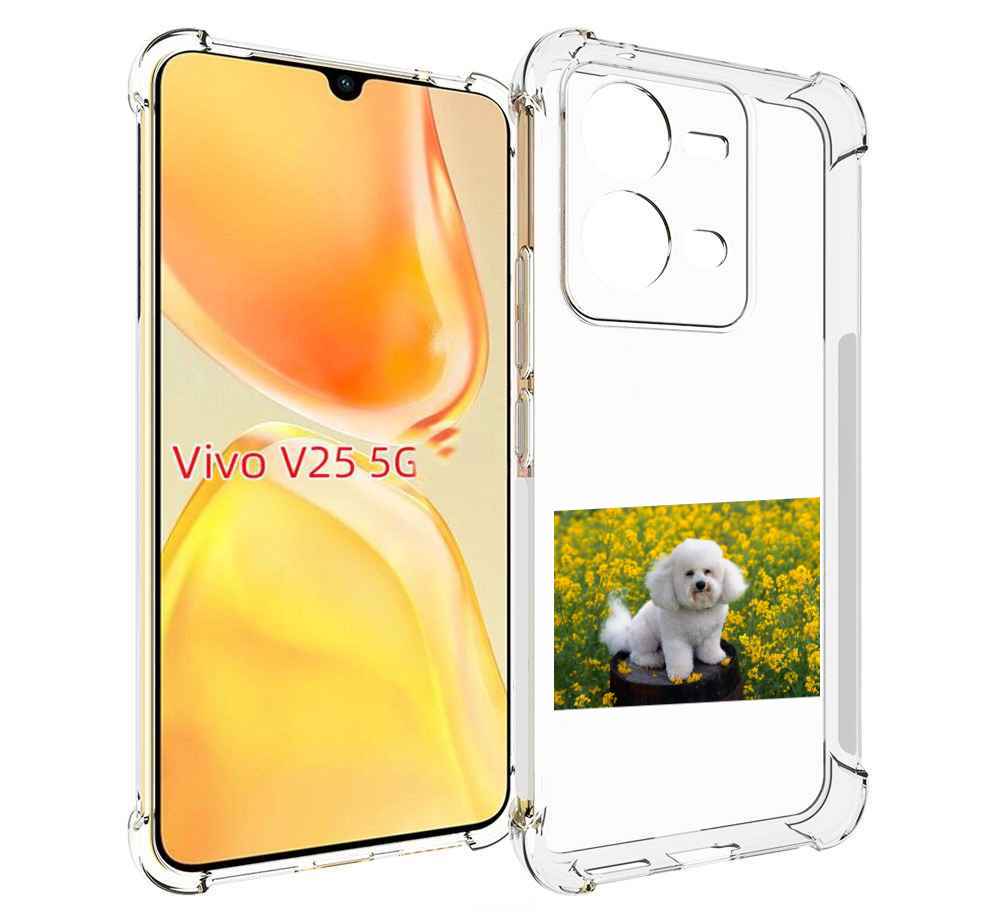 

Чехол MyPads пудель белыи для Vivo V25 5G / V25e, Прозрачный, Tocco