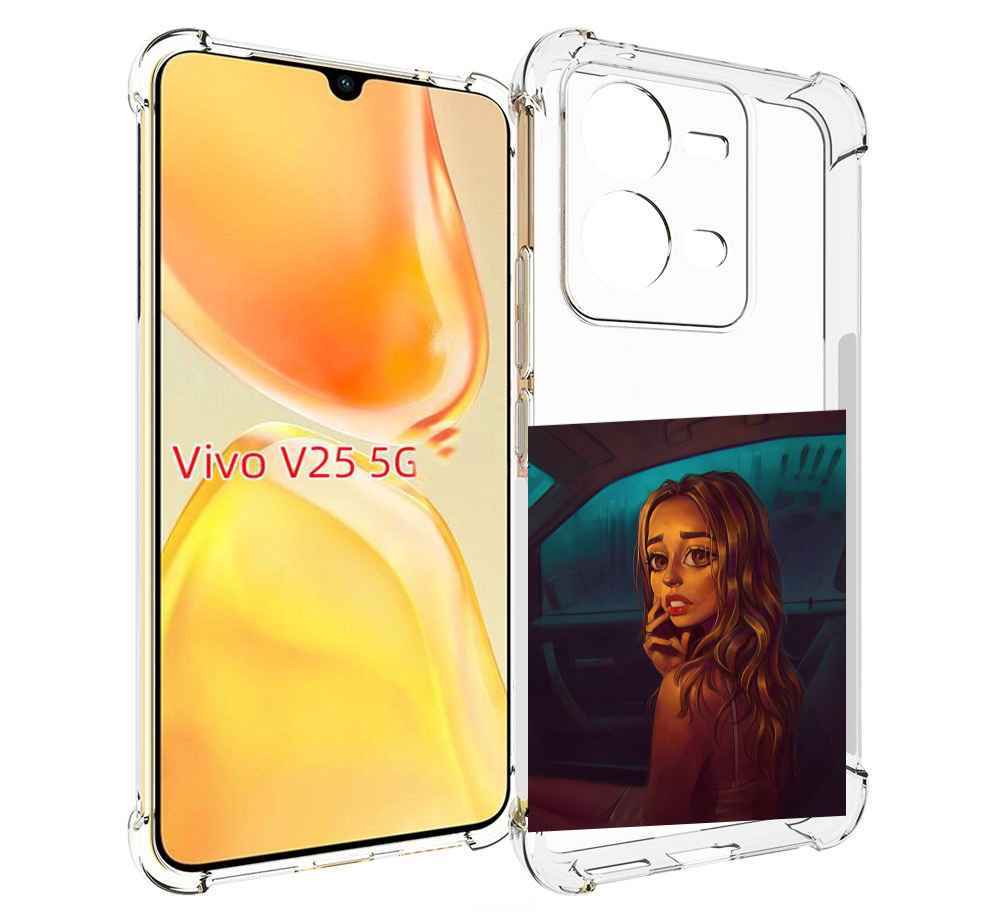 

Чехол MyPads пуп-невесты женский для Vivo V25 5G / V25e, Прозрачный, Tocco