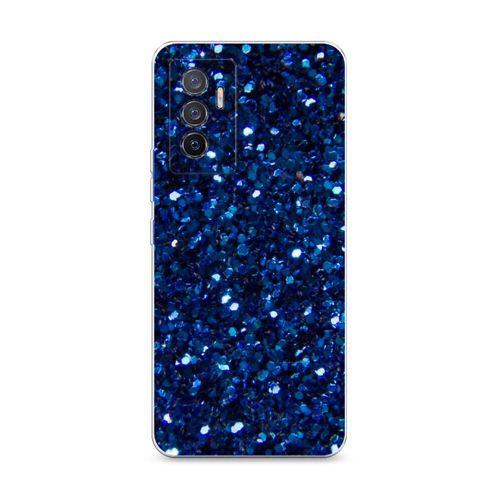 

Силиконовый чехол "Синие блестки рисунок" на Vivo Y75 4G