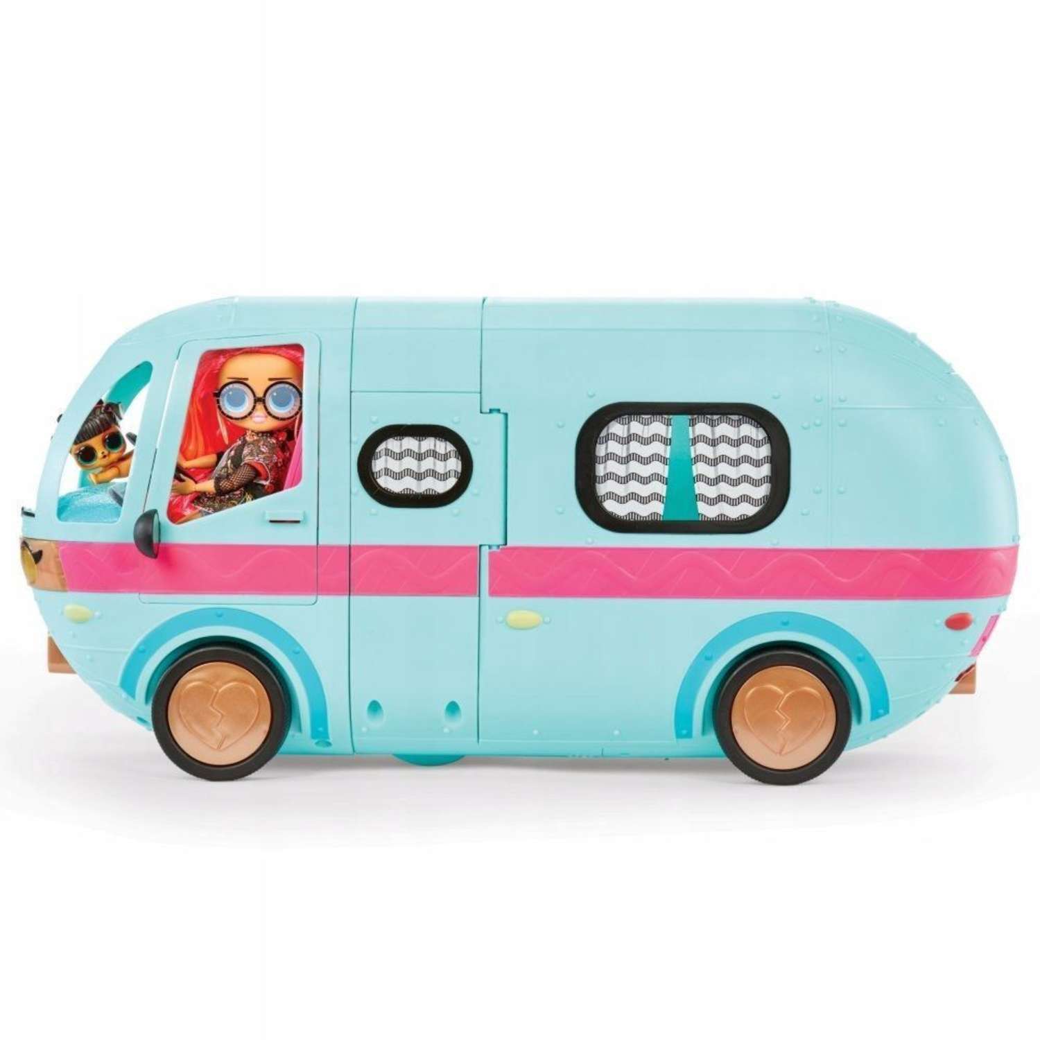 Транспорт для кукол L.O.L. Surprise! Автобус O.M.G. Glamper Fashion Camper, бирюзовый детский беговел royal baby rawr air 12 бирюзовый 2021