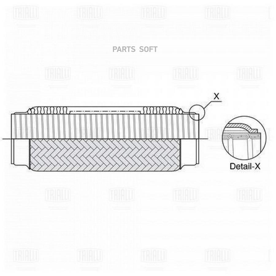 

TRIALLI Виброкомпенсатор вых. трубы (Гофра) 45x250 InterLock (FTi 0048)