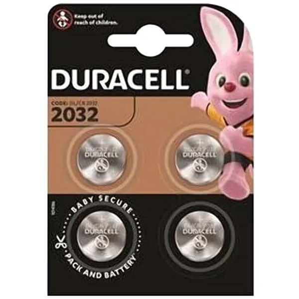 Батарейки литиевые Duracell CR2032/DL2032 в блистере 4 штуки