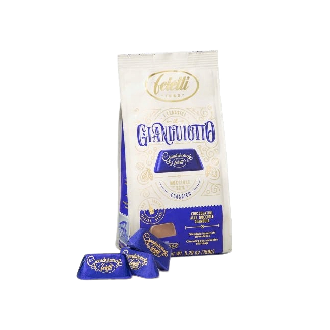 Конфеты шоколадные Feletti Gianduiotti Bianco с фундуком 150 г