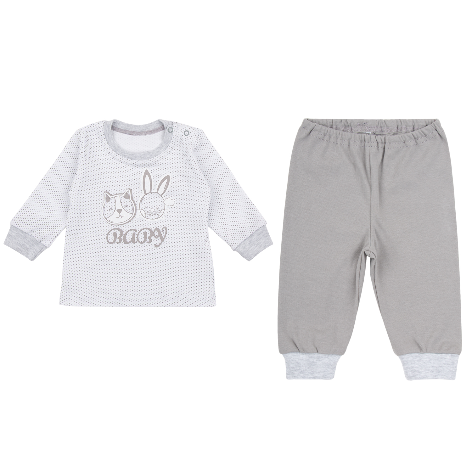 

Пижама джемпер/брюки Leader Kids серый р.92, GL001205436